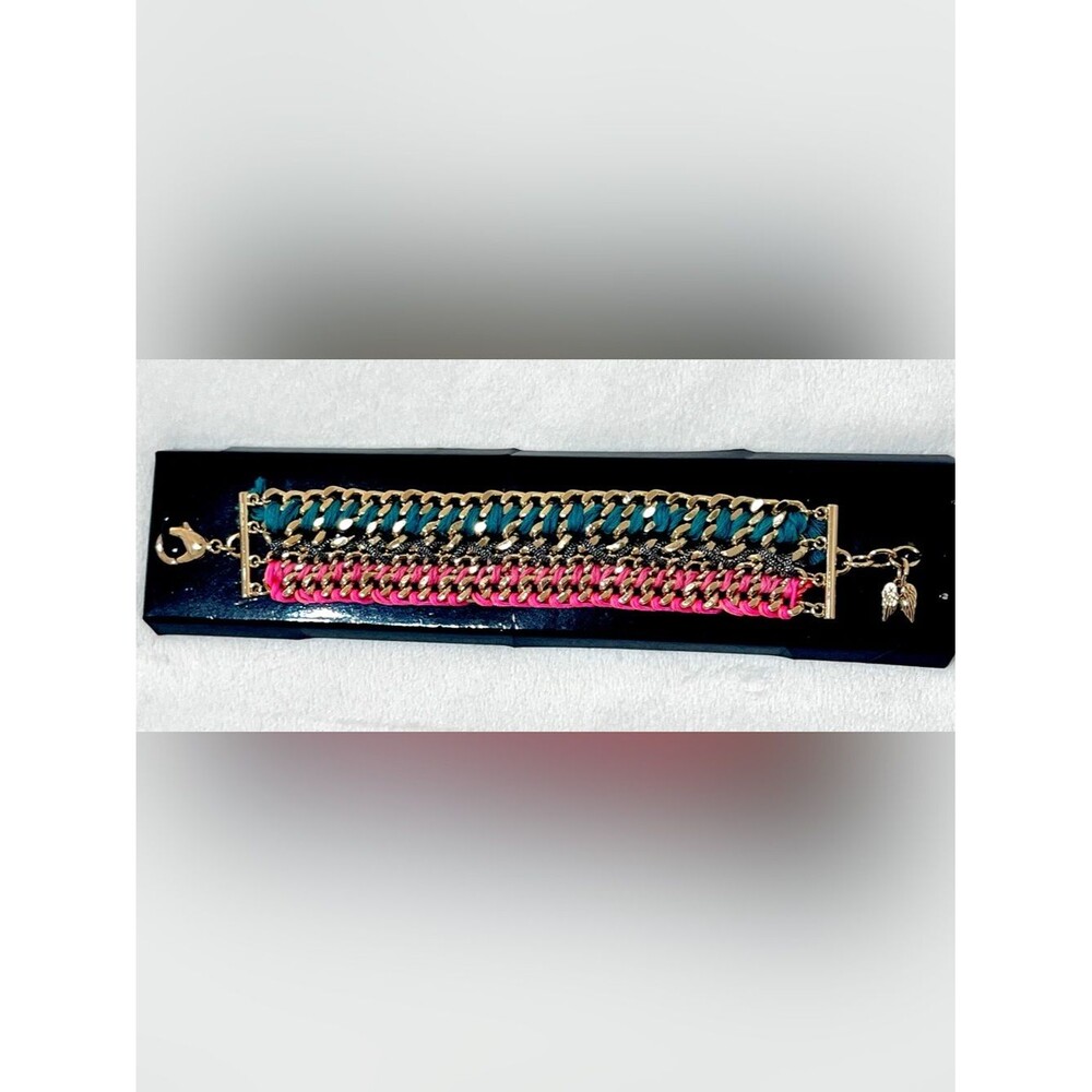 Victoria's Secret Limited Edition Woven Ribbon Chain Angel Wings Bracelet